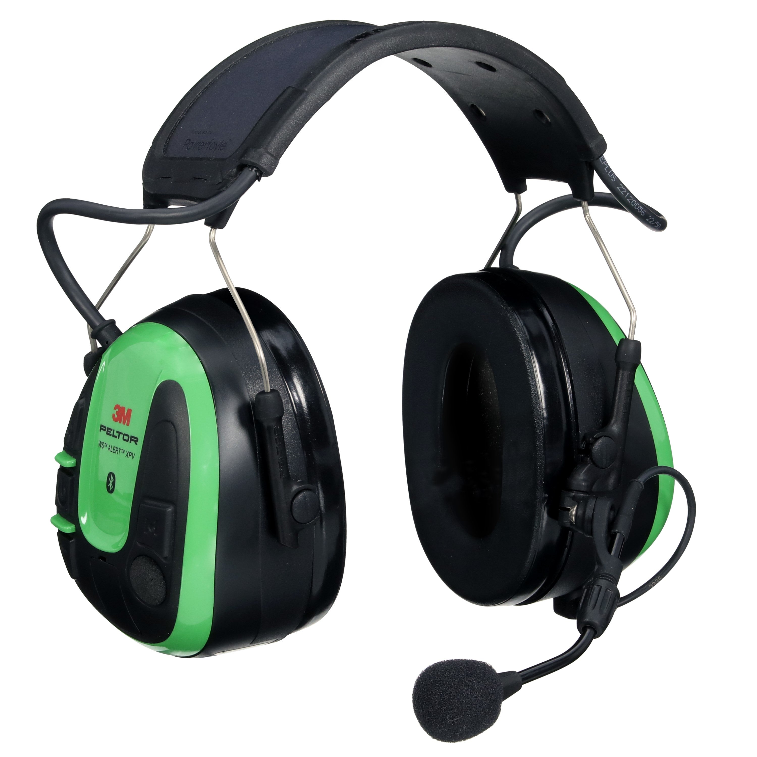 3M™ PELTOR™ WS™ ALERT™ XPV Headset MRX21A1WS7, App, Green, Headband, Solar Powered, MultiPoint Bluetooth, 10 ea/Case 3M