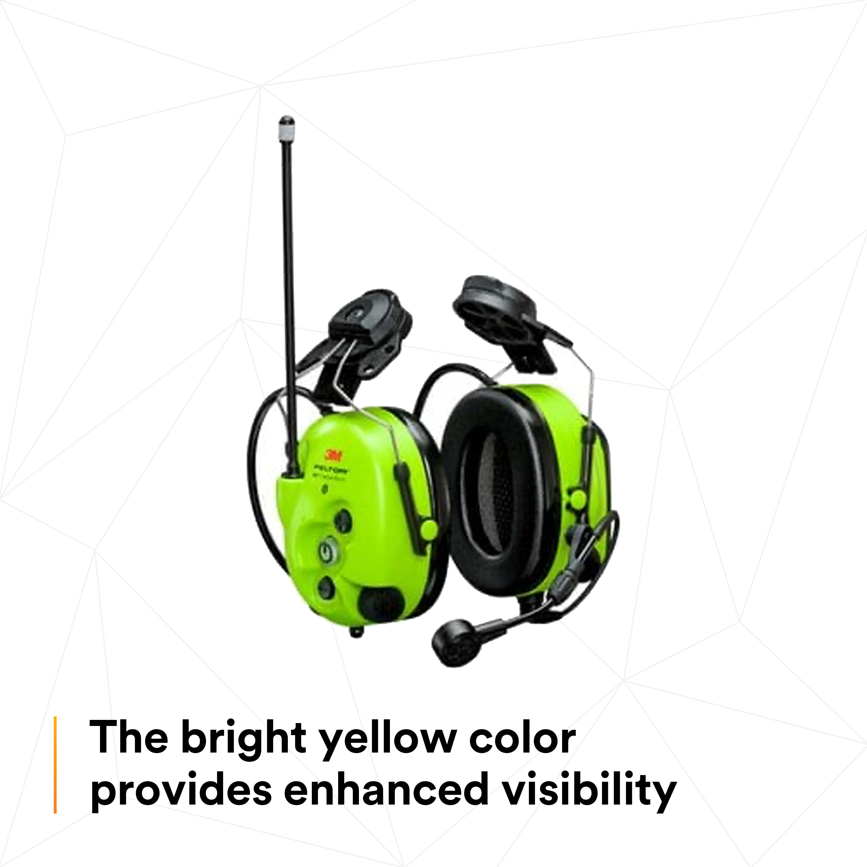 3M PELTOR WS LiteCom Pro III Auriculares MT73H7P3E4D10NA GB, amarillo brillante, casco incorporado