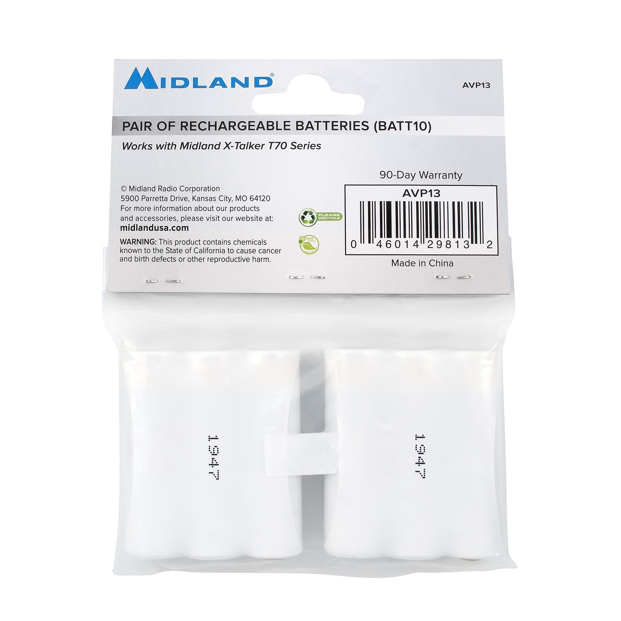 Midland 2PK Rechargeable Ni-MH Battery for T71 & T75