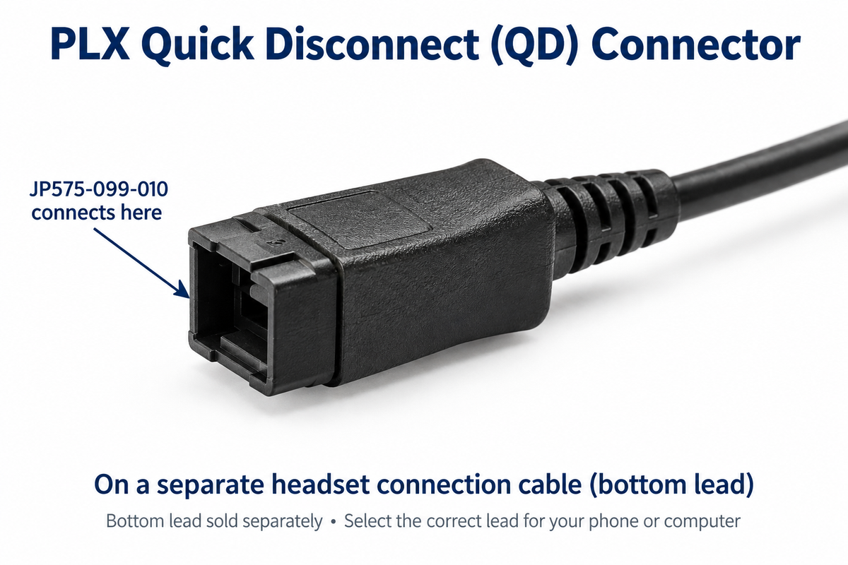 Professional Ear-Hook Headset with PLX Quick Disconnect connector