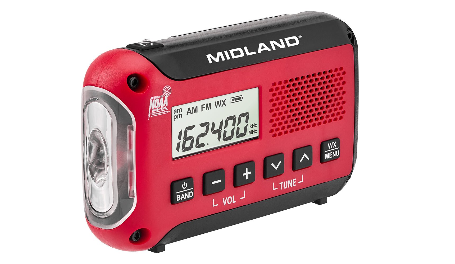 Midland E+READY Compact Emergency Alert AM/FM Weather Radio - For Hiking, Weather, Fishing, Hunting, Camping, Overlanding with NOAA All Hazard - AM/FM - Portable Midland E+READY Compact Emergency Alert AM/FM Weather Radio - For Hiking, Weather, Fishing, Hunting, Camping, Overlanding with NOAA All Hazard - AM/FM - Portable