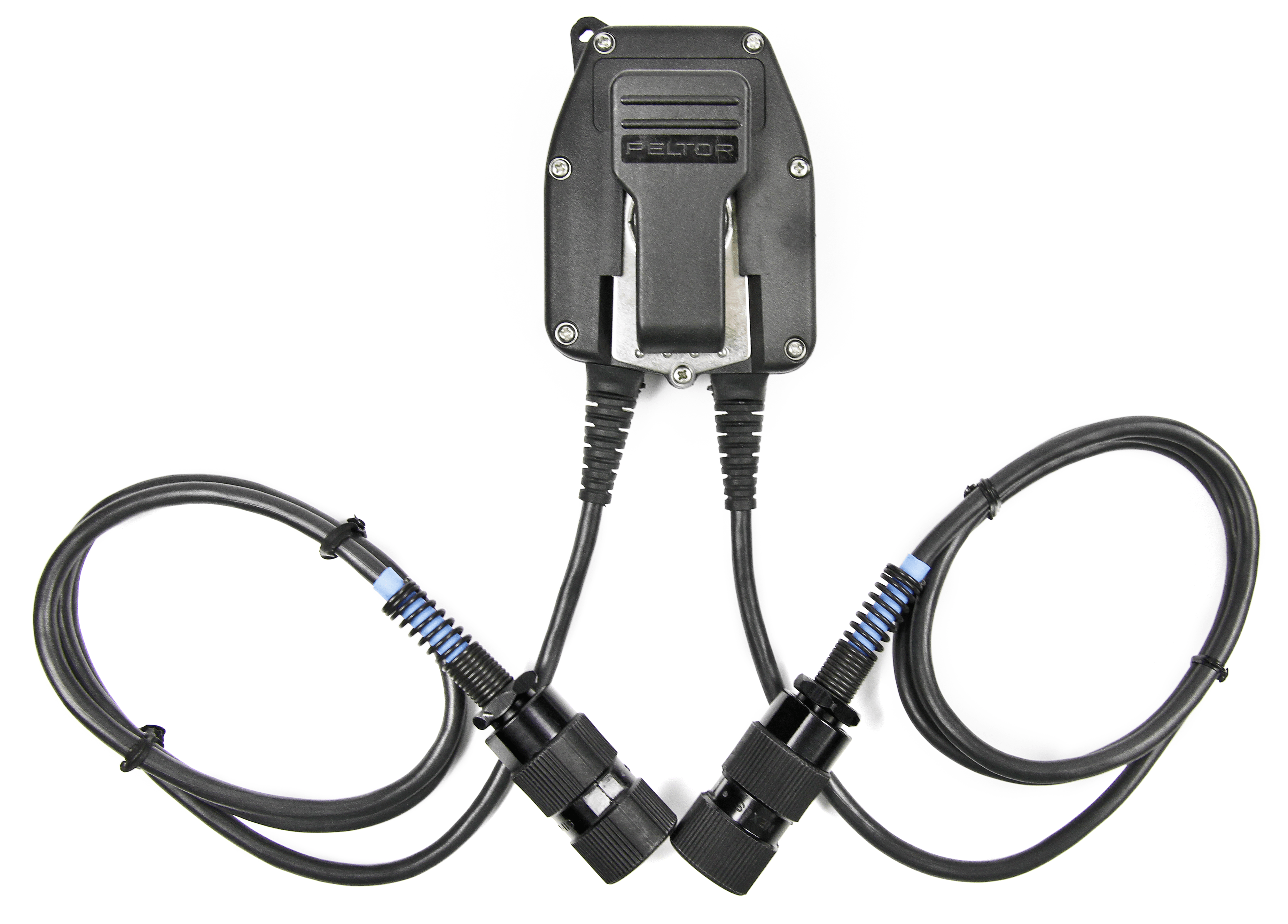 Adaptador de pulsar para hablar (PTT) DUAL PELTOR ™ de 3M ™ para radios militares FL5701, con conector MIL-C-55116 de 6 pines, 1 EA / estuche