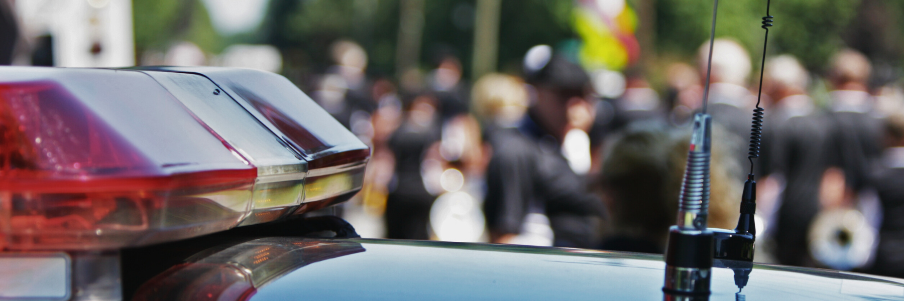 Antenna on top of a police car