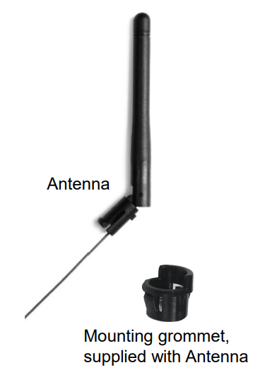 Pulse Larsen W1049B120 Dipole Swivel Antenna with Coax Feed, 105 mm, 2400-2504 Mhz