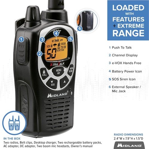 Midland GXT1000VP4 Walkie Talkies