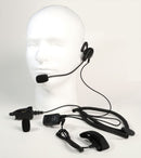 V4-NR2ER1 Mono Heavy duty Behind The Head Headset for Harris M/A Com P5300, P5400, P7300, XG-75 Portables WB