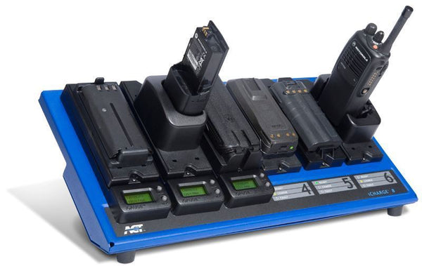 Waveband 6-Unit Conditioning Charger for Harris M/A-Com  Batteries. WB# P5400-XGSR-N - First Source Wireless