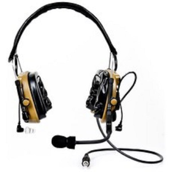 3M 88404-00000 Peltor ComTac IV Hybrid Communication Headset Dual Comm Kit, Coyote Brown - First Source Wireless