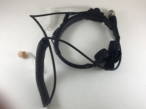 Heavy Duty Throat Microphone. Dual microphone elements pick up sound directly from users throat, so very little ambient noise is heard. - First Source Wireless