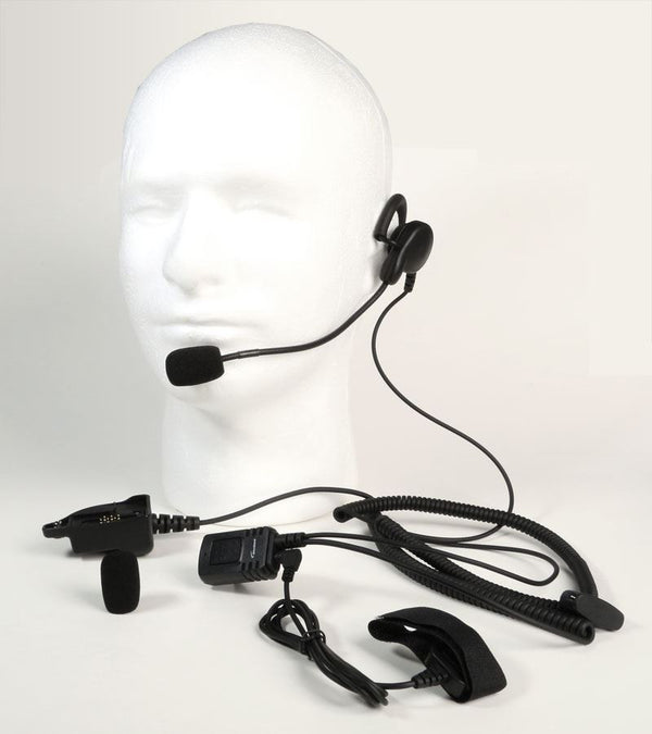 Mono Heavy duty Behind The Head Headset for Harris M/A Com XG-100P, XL-185P, XL-100P WB# WV-MHP-C18-E5-2.5mm - First Source Wireless