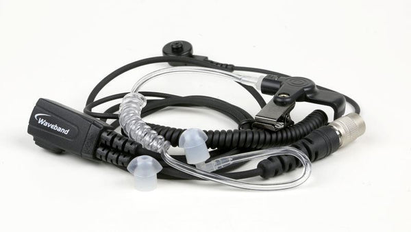 WV1-15023X-1wire 1-Wire Surveillance Kit with quick disconnect translucent tube, black for use with Kenwood NX-5220 Radio - First Source Wireless
