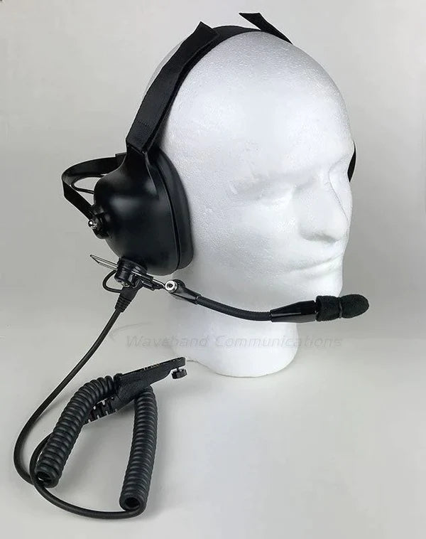 Ruisonderdrukkende headset voor Harris M / A-Com-radio's