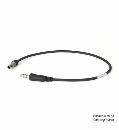 AMP Headset Connectorized Downlead Cable Mono Binaural U174 Black