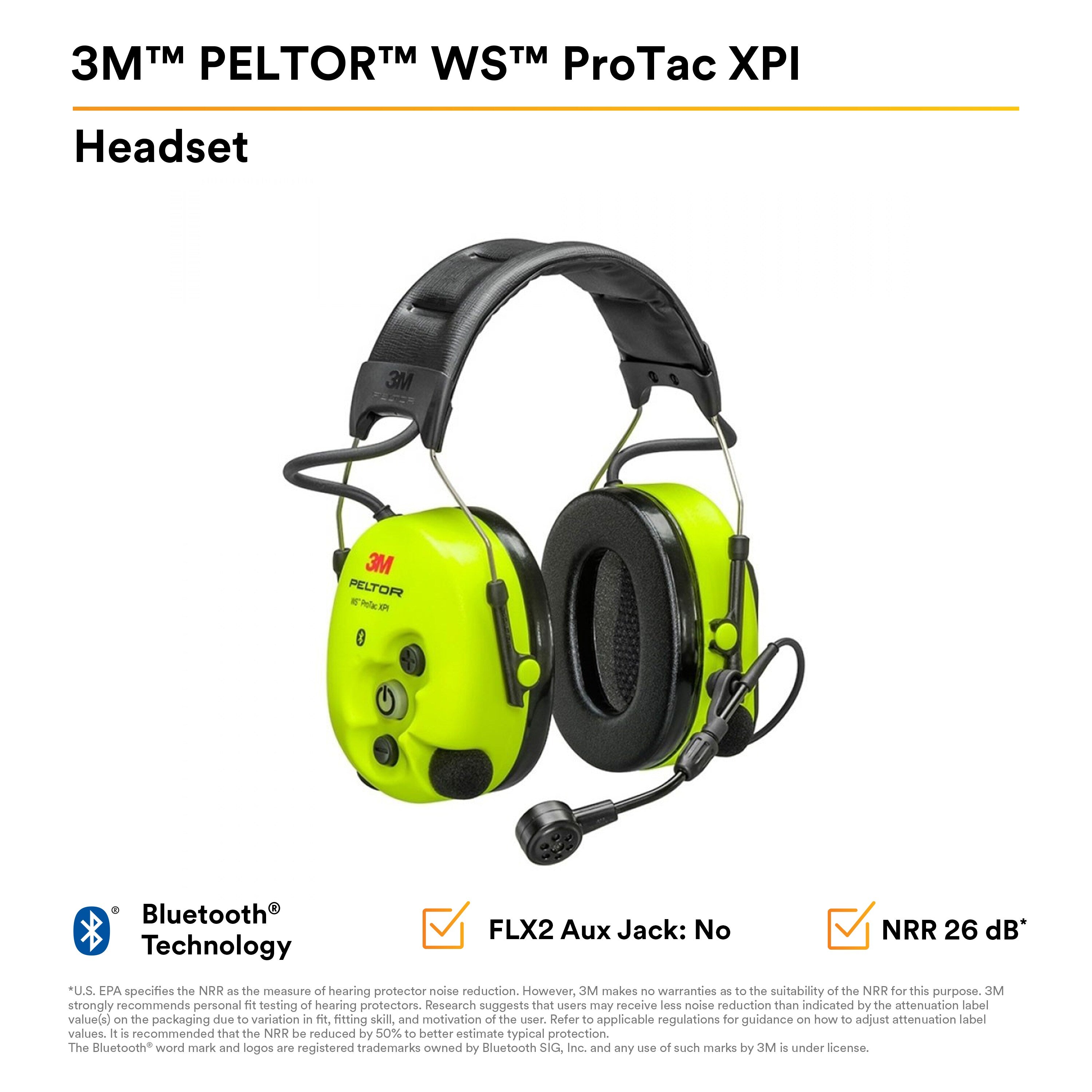 3M PELTOR WS ProTac XPI headset hoofdband MT15H7AWS6-111, FLX2, 10 ea/Case