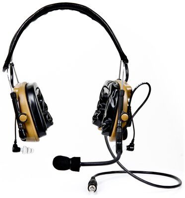 3M ™ PELTOR ™ ComTac ™ IV Fone de ouvido de comunicação híbrido Single Comm Kit 88403-00000, Coyote Brown 1 Kit EA / Case