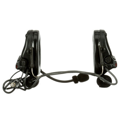 3M PELTOR SwatTac V Headset MT20H682BB-47 SV, banda para el cuello, cable único, micrófono dinámico estándar, cableado NATO, negro