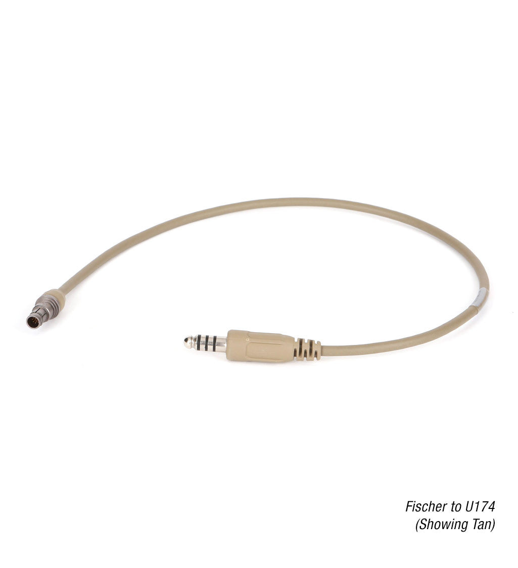 AMP Headset Connectorized Downlead Cable Mono Binaural U174 Tan