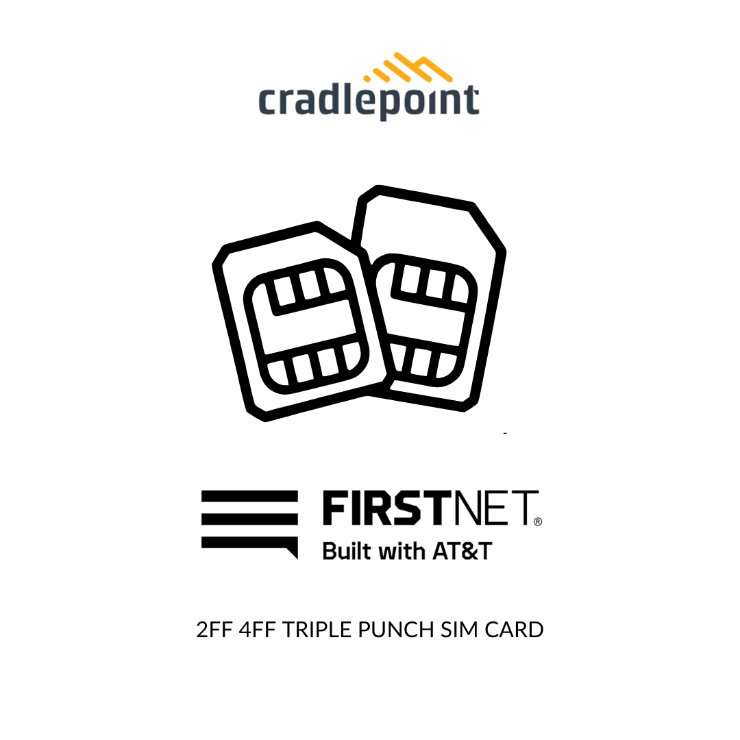 Tarjeta SIM Triple Punch Triple Punch de CradlePoint 2FF 4FF para AT&T FirstNet