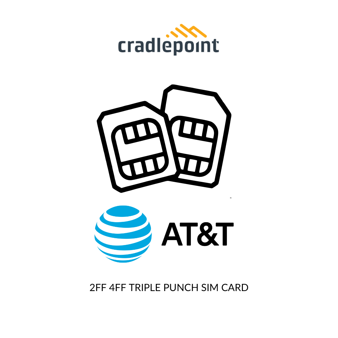 CRADLEPOint 2FF 4FF Triple Punch SIM Cartão para AT&T