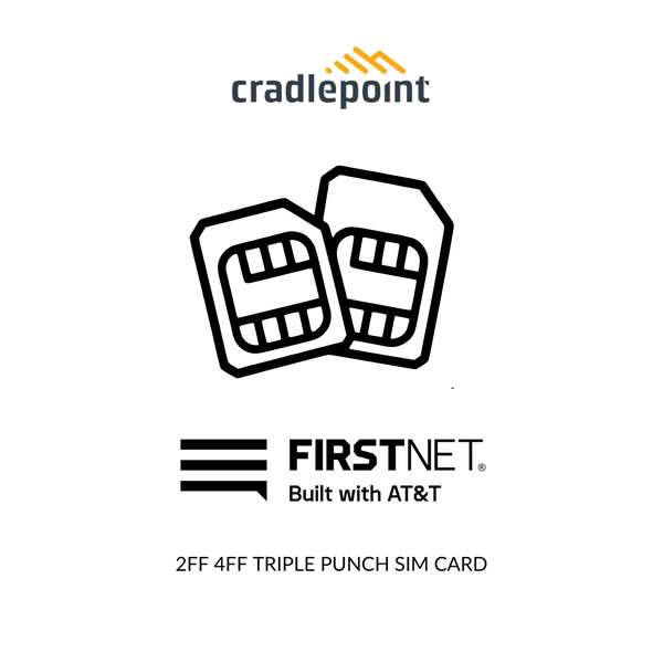 Cradlepoint 2FF 4FF Triple Punch SIM Card for AT&T FirstNet