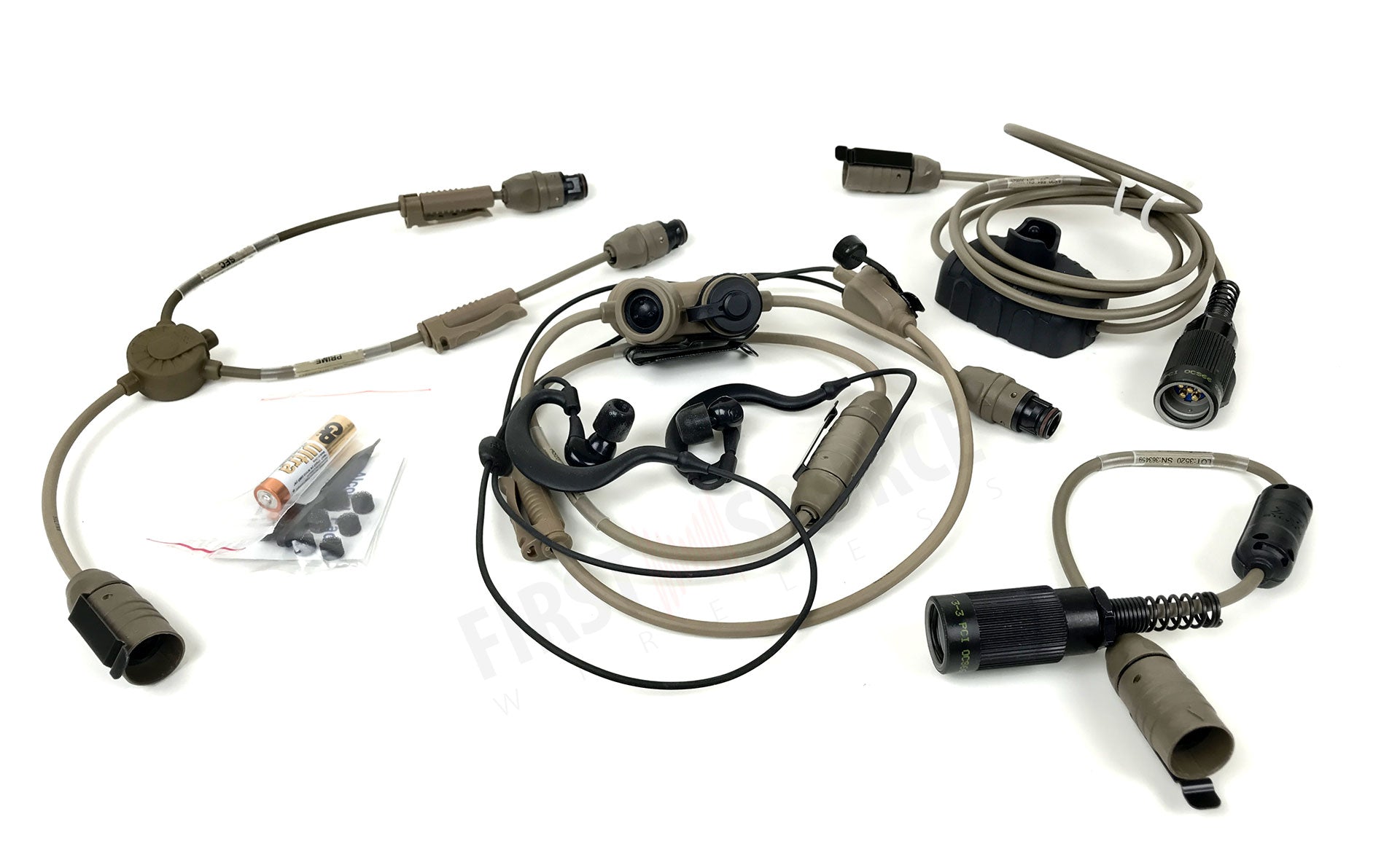 In-Ear Tactical Communications Clarus Pro Headset, Dual Comm, For Vehicle Intercom System Military Use