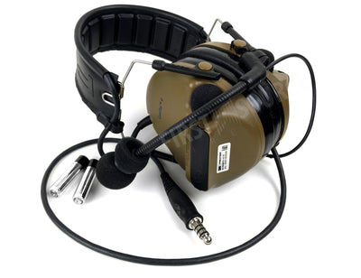 3M PELTOR ComTac V Headset MT20H682FB-47 CY, Foldable, Single Lead, Standard Dynamic Mic, NATO Wiring, Coyote - First Source Wireless