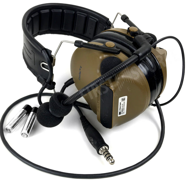 3M PELTOR ComTac V Headset MT20H682FB-47 CY, Foldable, Single Lead,  Standard Dynamic Mic, NATO Wiring, Coyote