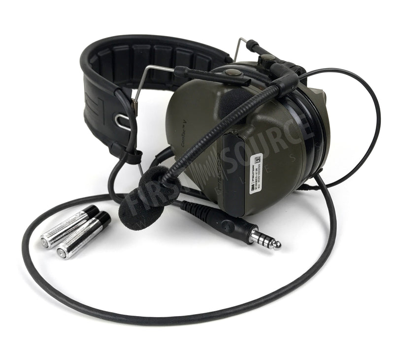 3M PELTOR ComTac V Headset MT20H682FB-47 GN, Foldable, Single Lead, Standard Dynamic Mic, NATO Wiring, Green - First Source Wireless
