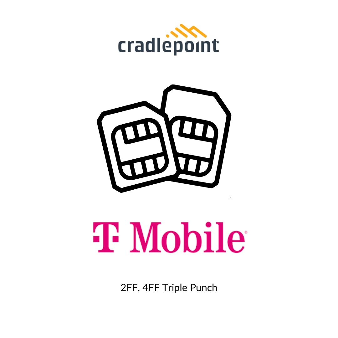 CRADLEPOINT 2FF 4FF TARJETA SIM TRIPLE PUNCH para T-Mobile