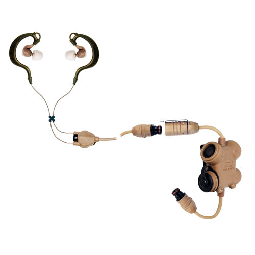 Silynx Clarus XPR Kit: Clarus XPR Control Box, Removable QDC Dual In-Ear Headset, for Motorola XTS/MTS