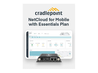 CradlePoint 1 Year NetCloud Essentials for Mobile Routers LTE Advanced Pro + 24x7 Support With IBR900 (1200Mbps modem), no AC power supply or antennas