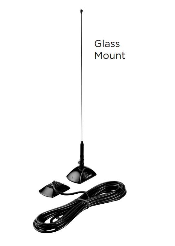 Pulse Larsen KG450UDFME UHF Glass Mounted Whip Antenna, 450 - 470 MHz 14 foot cable