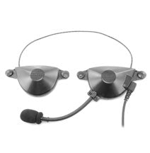 Kit de casco de cáscara de medias para radio solo, pulsar para hablar con kit de cable, y micrófono inalámbrico de altavoz