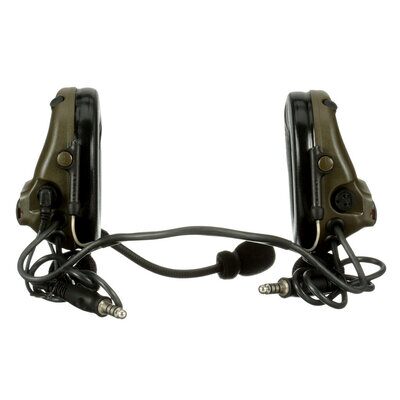 3M PELTOR ComTac V Headset MT20H682BB-19 GN, banda para el cuello, DL, micrófono dinámico estándar, cableado NATO, verde
