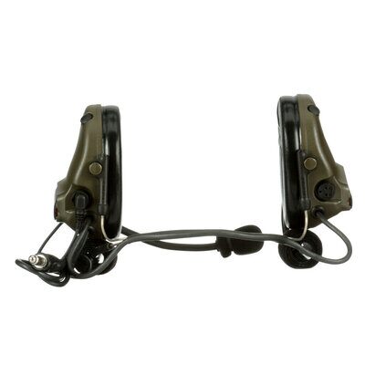 3M PELTOR ComTac V Headset MT20H682BB-47 GN, faixa de pescoço, cabo único, microfone dinâmico padrão, fiação NATO, verde